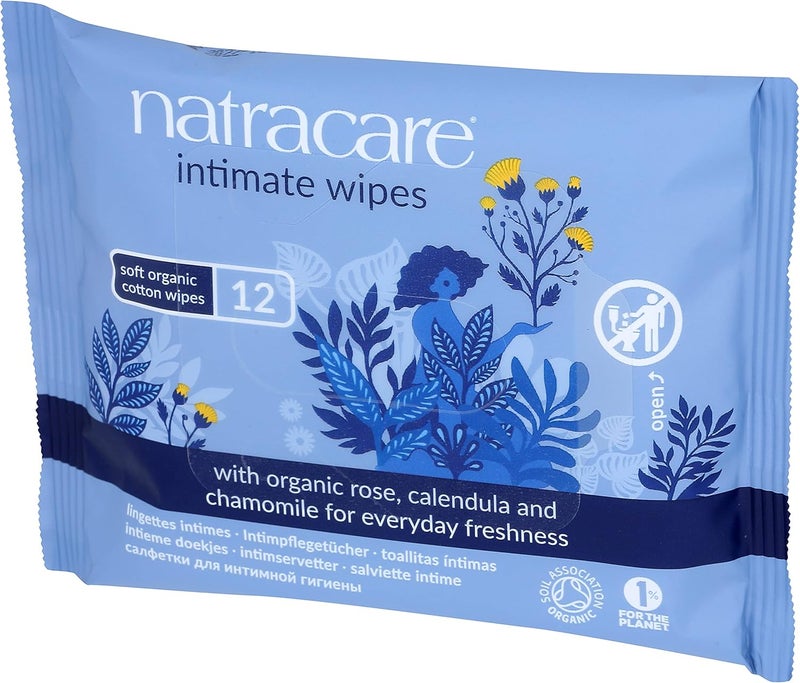 Natracare Organic Cotton Intimate Wipes with Chamomile, Calendula, and French Rose - 12 Wipes per Pack (24 Packs, Total 288 Wipes) - Image 4